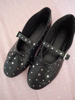 Bailarinas niña Zara negras tachuelas.numero 32