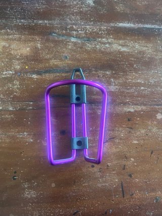 Portabidón Bicicleta Morado y Gris , diseño Retro