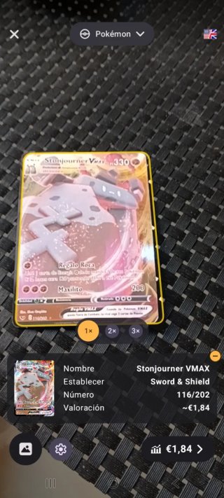 Carta Pokémon Stonjourner VMAX 116/202