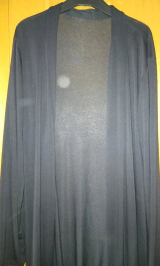 Soprabito aperto davanti nero taglia unica