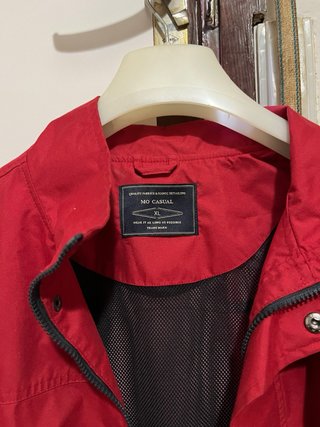 Chaqueta chubasquero hombre roja Talla XL