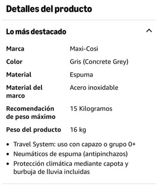 Maxi-Cosi Mura 4 Plus Gris Hormigón