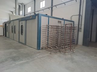 Cabina de pintura cerrada con secadero industrial