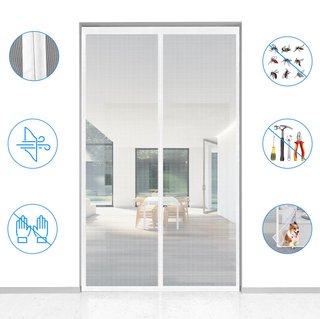 Mosquitera Puerta Magnetica 100x200cm Bco