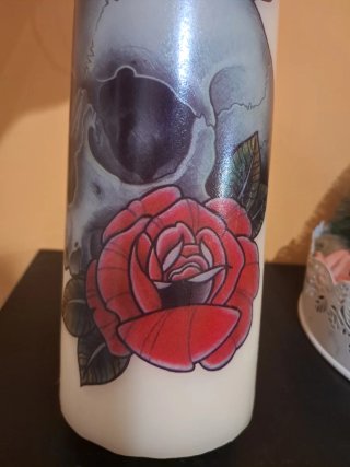 Candela decorata old school tattoo