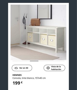 Consola aparador Hemnes Ikea