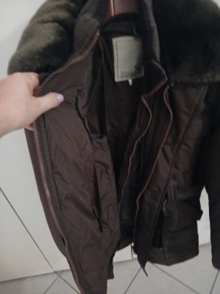 Giubbotto uomo marrone con pelliccia