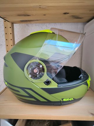 Casco modular Givi X21 talle L Matt Verde