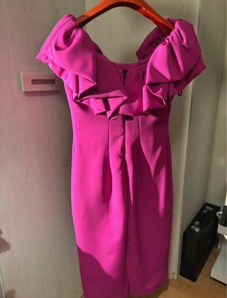 Vestido bunganvilla con volantes