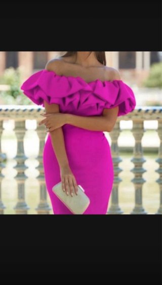 Vestido bunganvilla con volantes