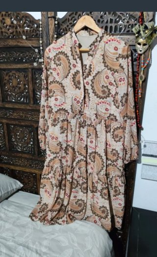 Vestido estampado paisley talla única