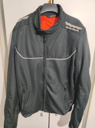 Chaqueta de moto SPIDI gris naranja