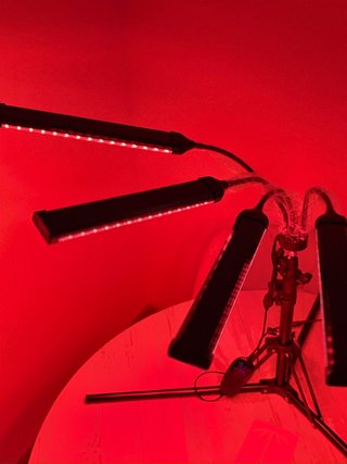 Lámpara LED Luz Roja 5 Paneles Trípode