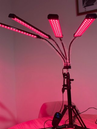 Lámpara LED Luz Roja 5 Paneles Trípode