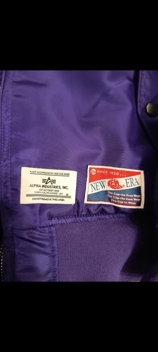 Chaqueta Alpha Industries colaboración Lakers
