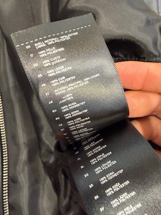 Chaqueta de cuero auténtico negra sin estrenar