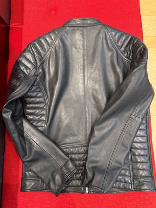 Chaqueta de cuero auténtico negra sin estrenar