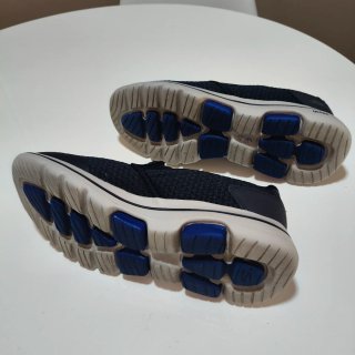 Zapatillas Skechers Goga Mat Azul y Gris
