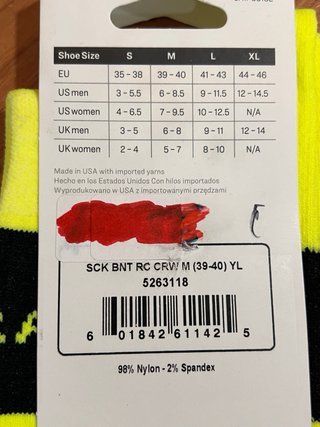 Calcetines CiclismoBontrager Amarillo Neón talla M