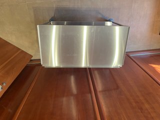 Carro auxiliar inox 2 baldas con ruedas, 100 cm