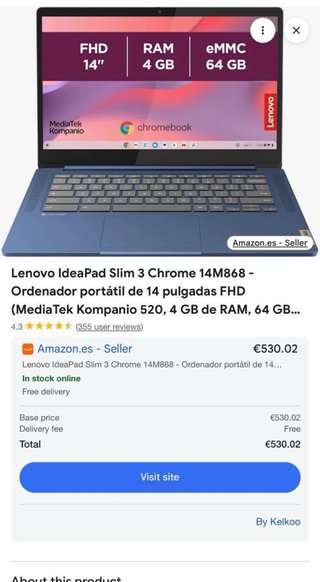 Lenovo IdeaPad Slim 3 Chromebook Gen 8 128GB 14FHD