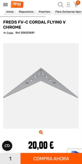 Freds FV-C Cordal Flying V Cromo