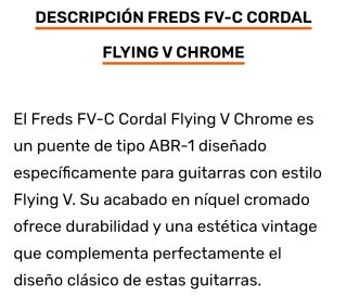 Freds FV-C Cordal Flying V Cromo
