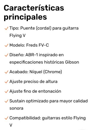 Freds FV-C Cordal Flying V Cromo