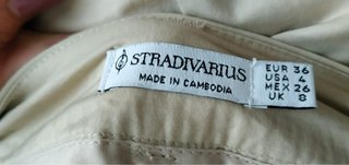 Pantalones anchos Stradivarius beige