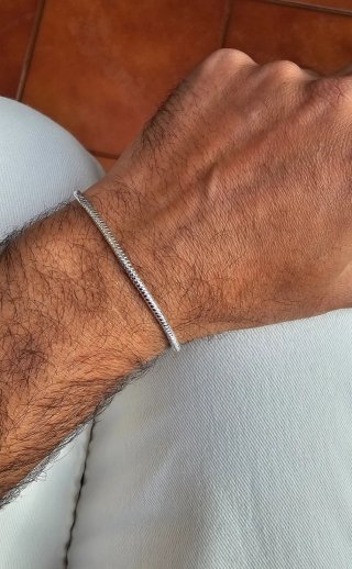Pulsera Plata Ley 925 Hombre ( 21cm )