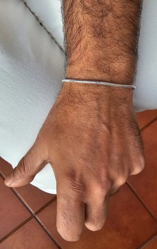 Pulsera Plata Ley 925 Hombre ( 21cm )
