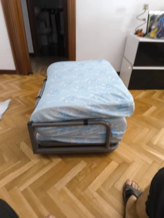 Puff cama azul/gris móvil 642276335