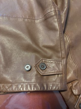 CHAQUETA CUERO RALPH LAUREN MARRON - BIG AND TALL