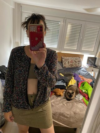 Bomber Zara Pedrería Multicolor