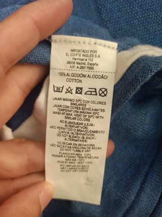 Jersey Easy Wear Hombre Azul y Blanco