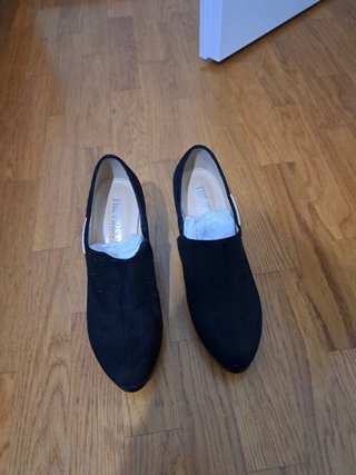 Tronchetti donna neri con tacco e zip - eleganti