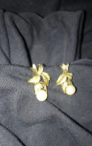 Aretes vintage perlas cultivadas plata ley