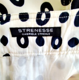 Trenesse falda en seda natural Negro y Blanco