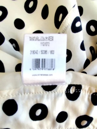 Trenesse falda en seda natural Negro y Blanco