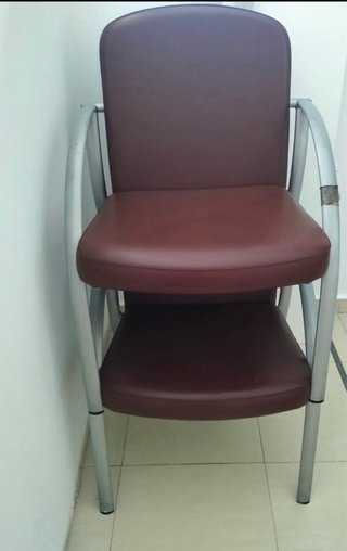 Sedie da ufficio/barberia in metallo e similpelle