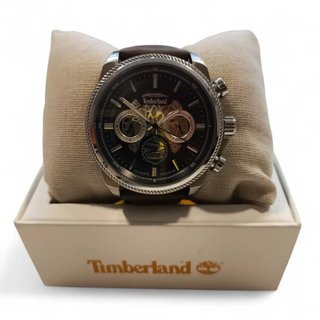 RELOJ TIMBERLAND GF22007 CORREA CUERO ESFERA NEGRA CON CAJA