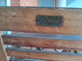 Mesa y 2 Sillas de Jardín Madera