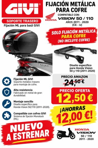 Fijación Metálica Cofre GIVI Honda Vision 50/110