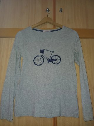 Jersey manga larga con estampado de bicicleta