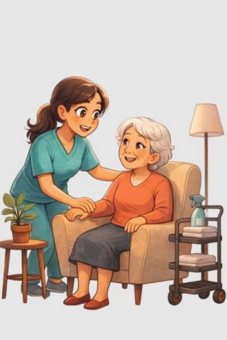 Ayuda a persona de tercera edad