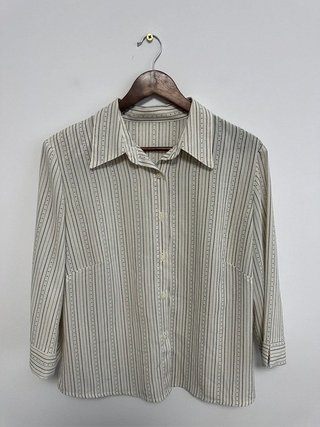 Vintage 70s Striped Blouse Size XL / Retro...