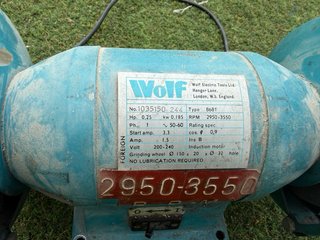 Amoladora de banco Wolf 2950-3550 RPM