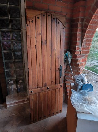Puerta rústica madera