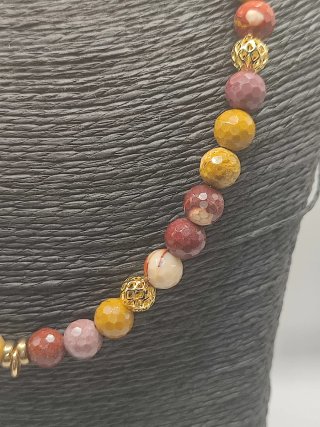 Collar artesanal Jaspe Mookaita
