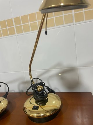 Lampade da scrivania dorate vintage (2 unità)
